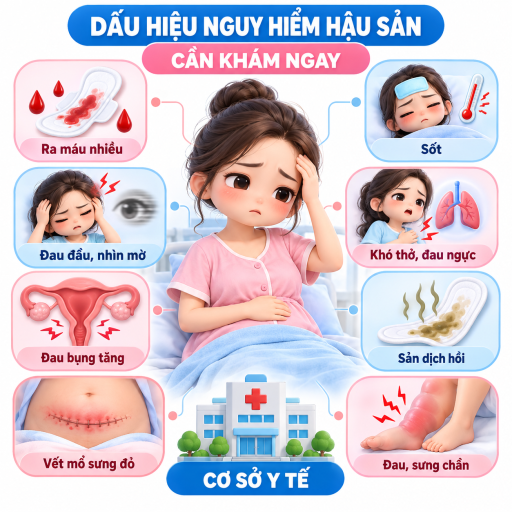 Những dấu hiệu cần lưu ý ở giai đoạn hậu sản