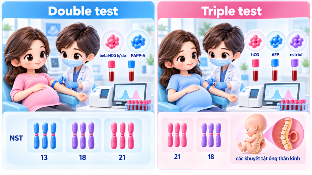 Double test vs Triple test