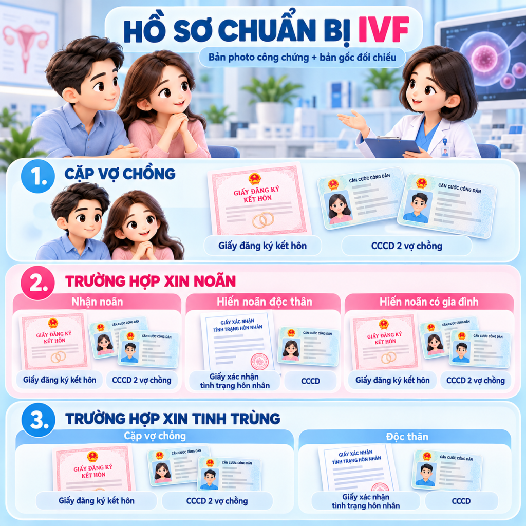 Hồ sơ chuẩn bị IVF