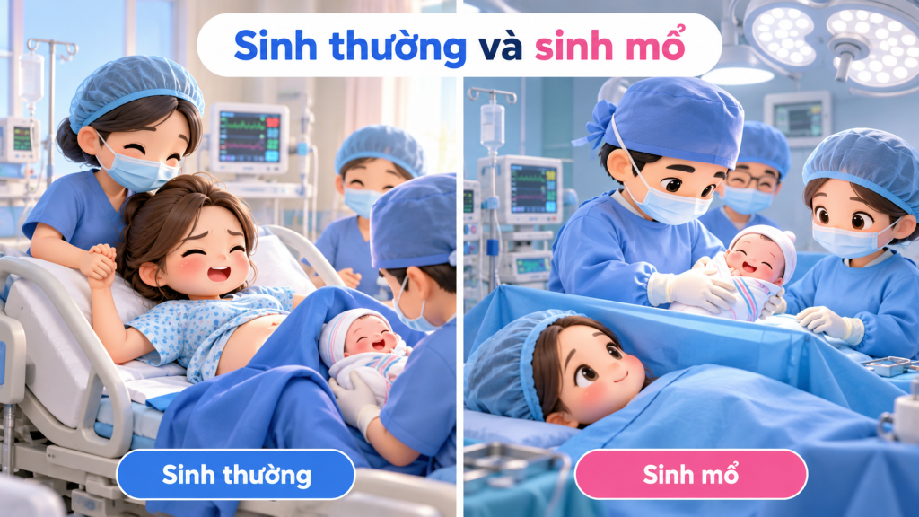 Sinh thường và sinh mổ