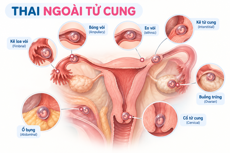 Thai ngoài tử cung: Dấu hiệu, chẩn đoán và điều trị