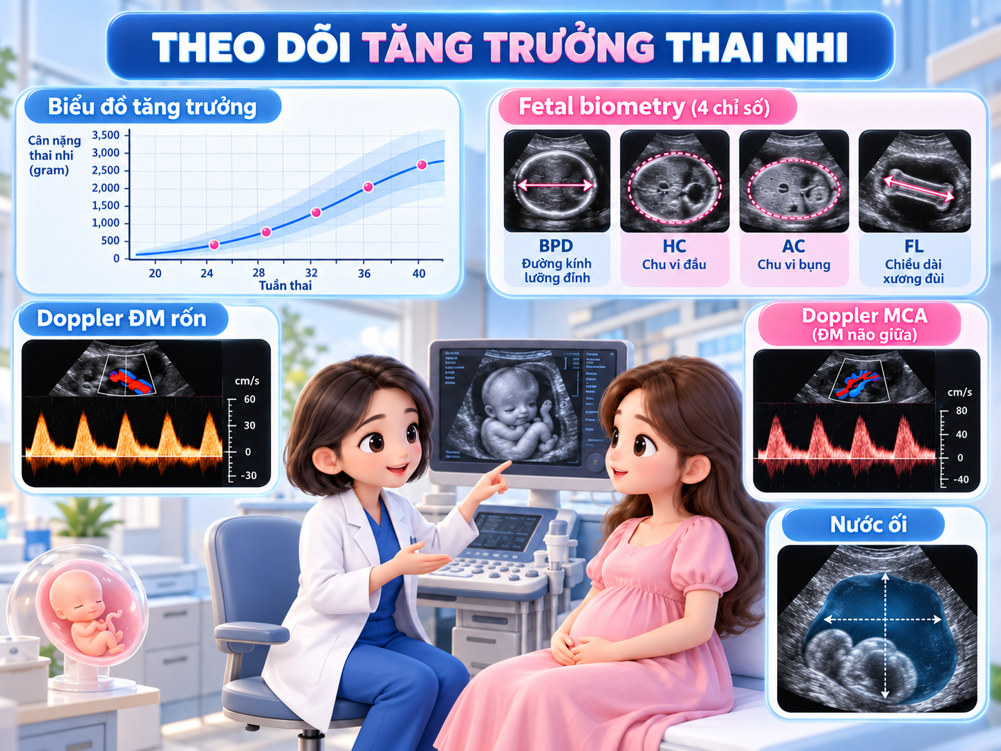 Theo dõi tăng trưởng thai nhi